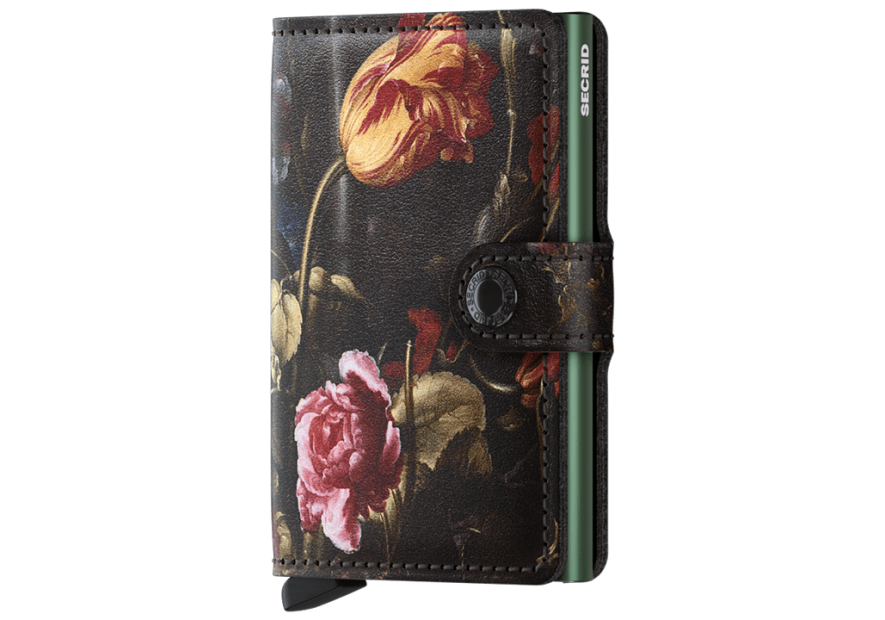 Secrid MAR - ALUMINIUM/CUIR - ART FLOWE secrid miniwallet art