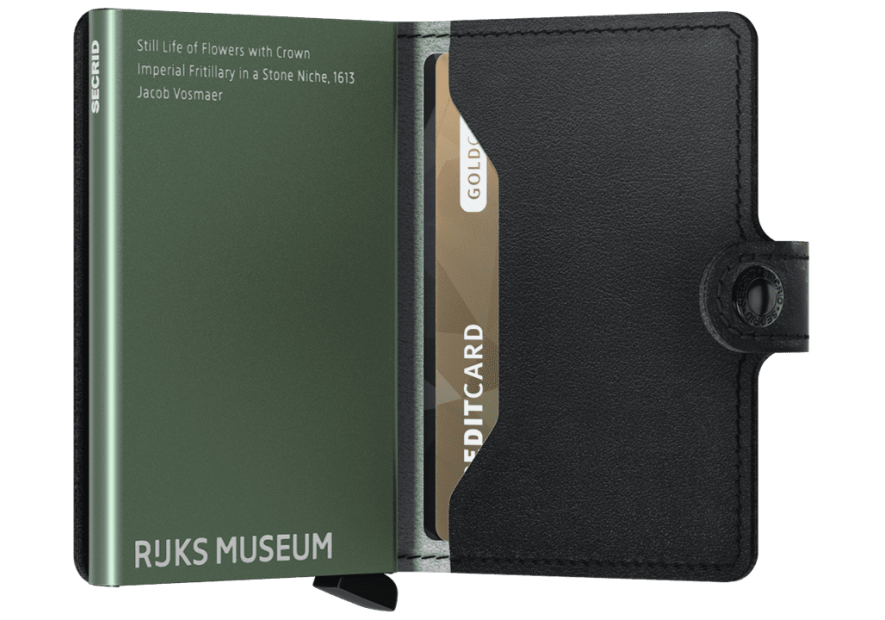 Secrid MAR - ALUMINIUM/CUIR - ART FLOWE secrid miniwallet art