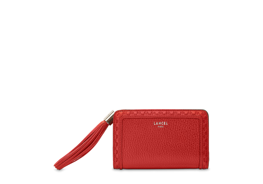 Lancel A11136 - CUIR DE VACHETTE - ROUG Premier Flirt de Lancel - Portefeuille compact