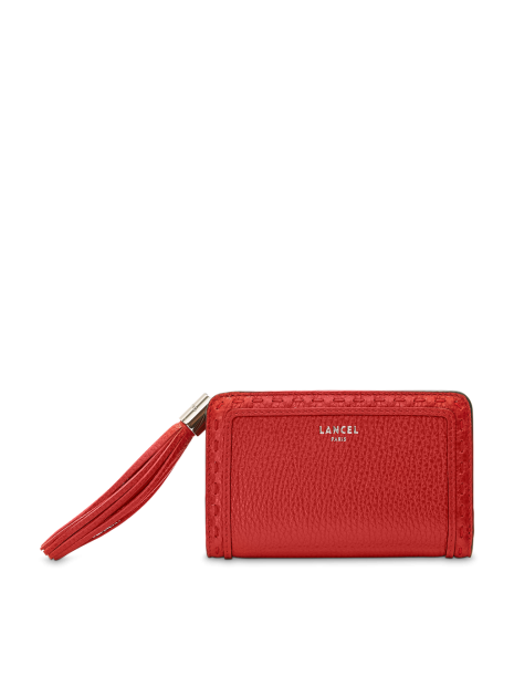 Lancel A11136 - CUIR DE VACHETTE - ROUG Premier Flirt de Lancel - Portefeuille compact pmpb-femme