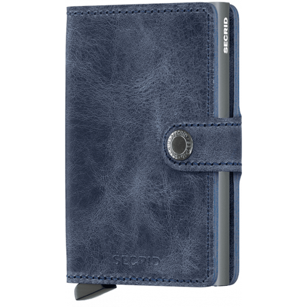 Secrid MV - CUIR DE VACHETTE - BLEU porte cartes mini wallet vintage porte-cartes