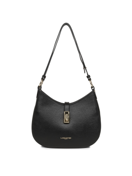 Lancaster 547-48 - CUIR DE VACHETTE - NOIR Foulonné Milano - Sac Besace