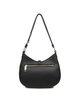 Lancaster 547-48 - CUIR DE VACHETTE - NOIR Foulonné Milano - Sac Besace
