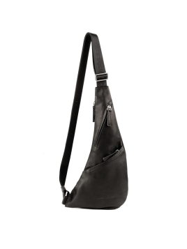 Lancaster 320-17 - CUIR DE VACHETTE - NOIR banane epaule lancaster soft vintage banane d'epaule