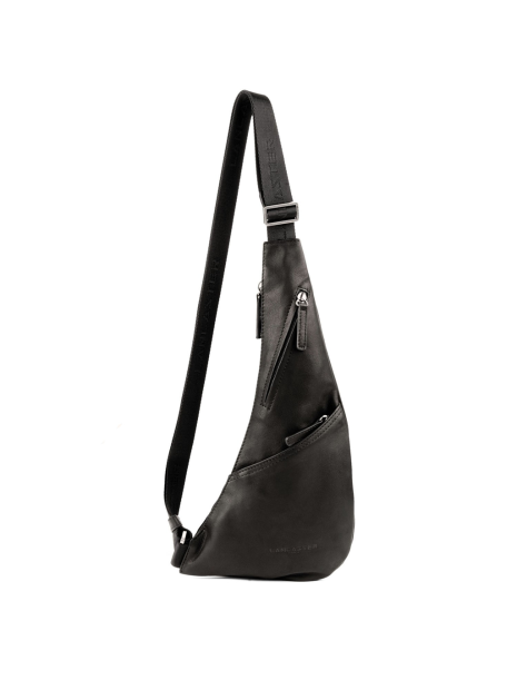 Lancaster 320-17 - CUIR DE VACHETTE - NOIR banane epaule soft vintage banane-d-epaule
