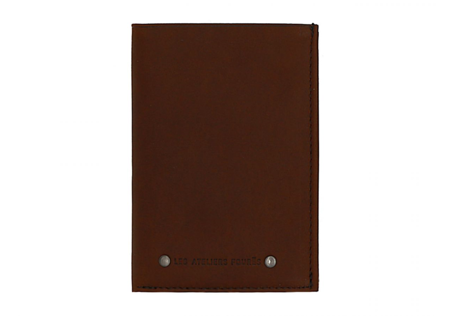 Les Ateliers Foures 954 - CUIR DE VACHETTE - COGNAC portefeuille achille double fourès Portefeuille Homme