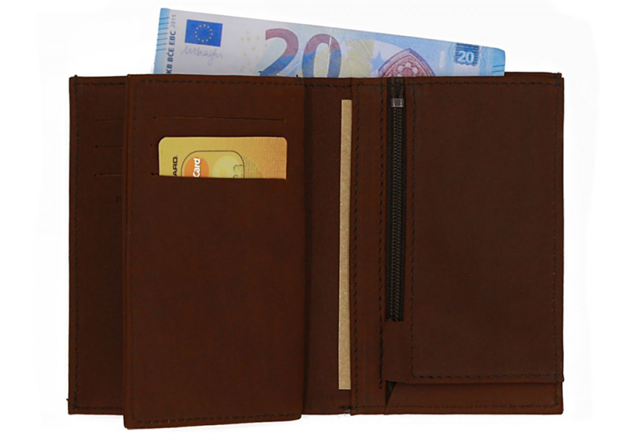 Les Ateliers Foures 954 - CUIR DE VACHETTE - COGNAC portefeuille achille double fourès Portefeuille Homme