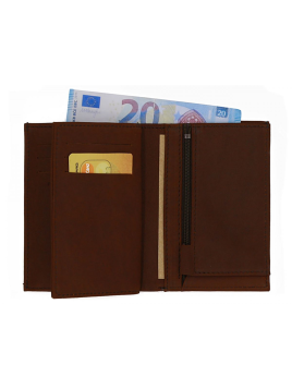 Les Ateliers Foures 954 - CUIR DE VACHETTE - COGNAC portefeuille achille double fourès Portefeuille Homme