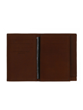 Les Ateliers Foures 954 - CUIR DE VACHETTE - COGNAC portefeuille achille double fourès Portefeuille Homme