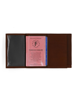 Les Ateliers Foures 954 - CUIR DE VACHETTE - COGNAC portefeuille achille double fourès Portefeuille Homme