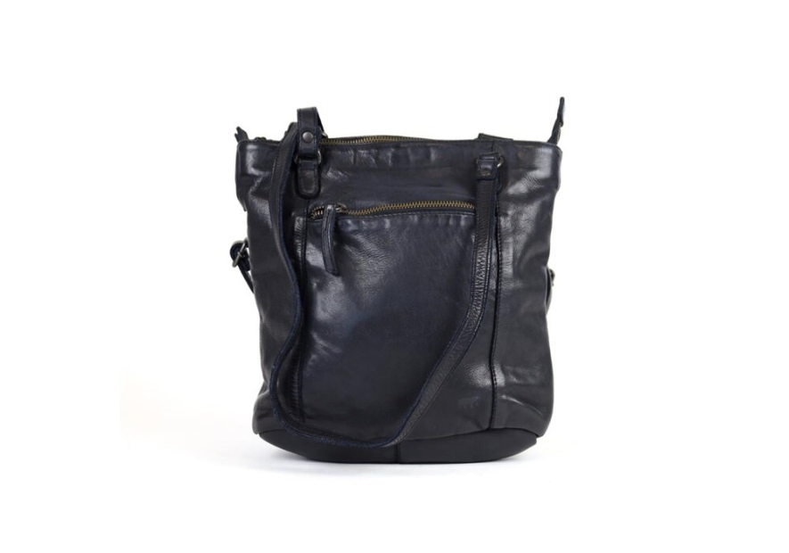 Bear Design CL40273 - CUIR DE VACHETTE - NOI bear design-classic-shopper-sac à dos