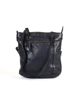 Bear Design CL40273 - CUIR DE VACHETTE - NOI bear design-classic-shopper-sac à dos