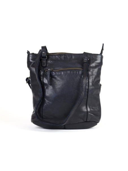 Bear Design CL40273 - CUIR DE VACHETTE - NOI bear design-classic-shopper-sac à dos