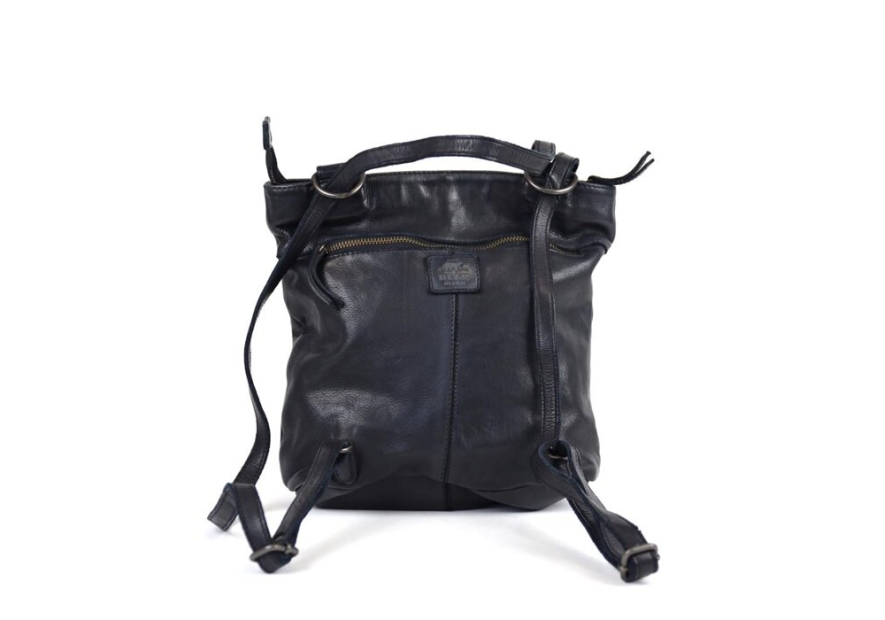 Bear Design CL40273 - CUIR DE VACHETTE - NOI bear design-classic-shopper-sac à dos