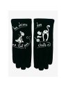 Quand les poules auront des gants GTL - POLYAMIDE - LES CHIENS NE  gants taille unique peints à la main à annecy gants-femme-tu