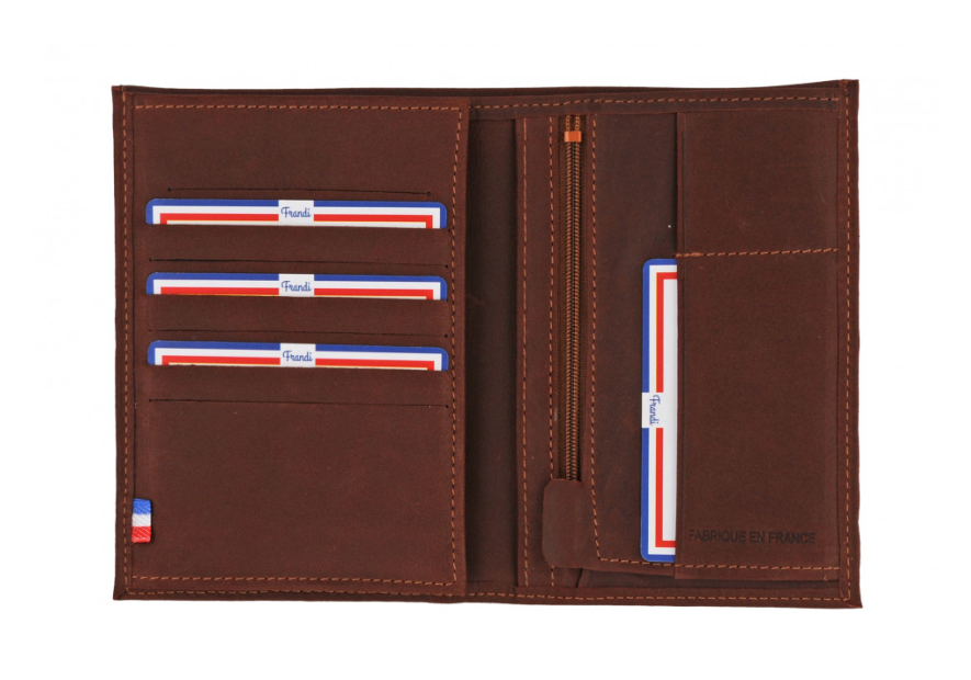 Frandi 930/5 RFID portefeuille cuir homme double volets cartes Portefeuille Homme