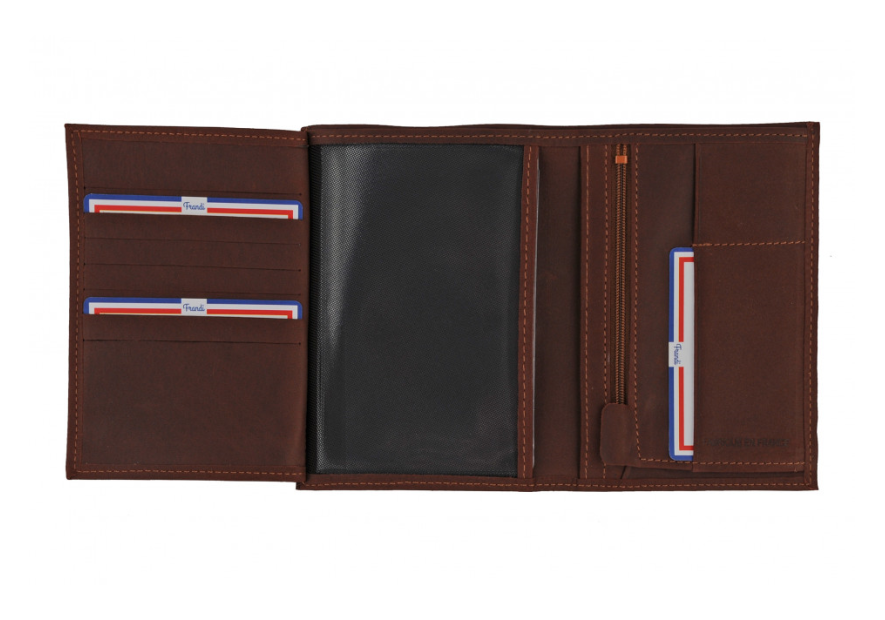 Frandi 930/5 RFID portefeuille cuir homme double volets cartes Portefeuille Homme
