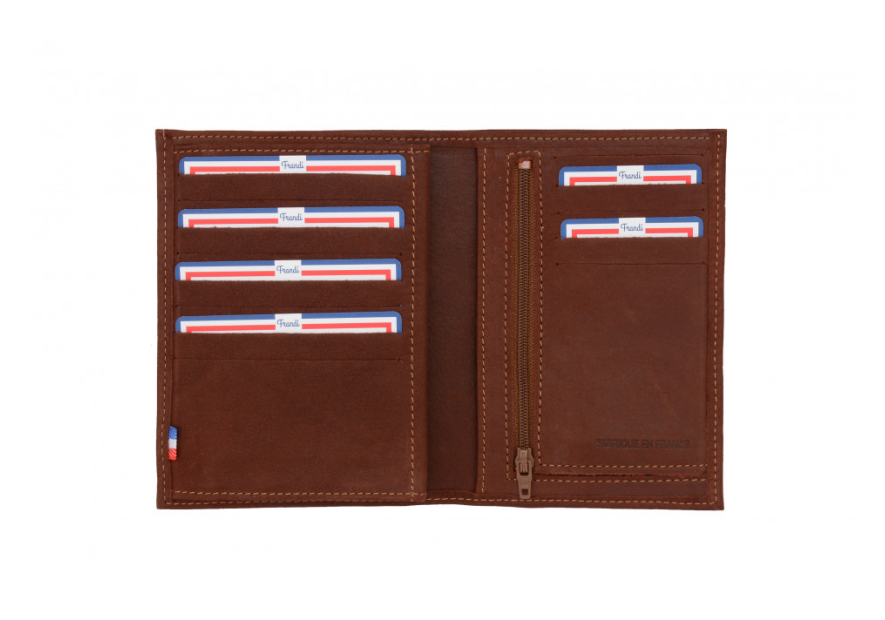 Frandi 787/5 RFID - CUIR DE VACHETTE -  portefeuille homme 11 cartes authentic Portefeuille Homme