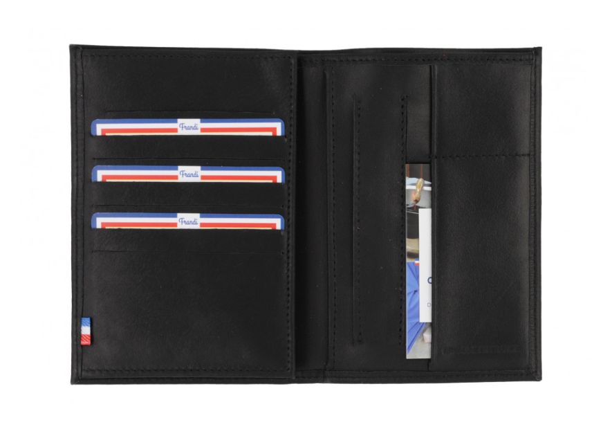 Frandi 668/5 - CUIR DE VACHETTE - NOIR frandi authentic portefeuille 11cc Portefeuille Homme