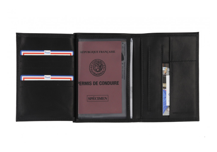 Frandi 668/5 - CUIR DE VACHETTE - NOIR frandi authentic portefeuille 11cc Portefeuille Homme