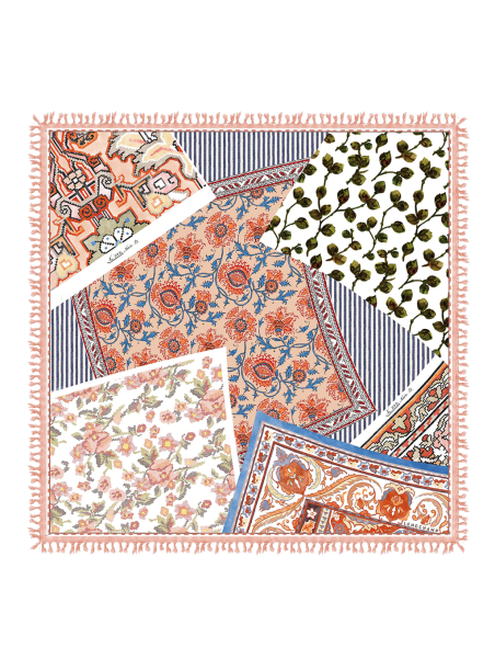 Longchamp 50592/SOI longchamp foulard un été en provence carre de soie