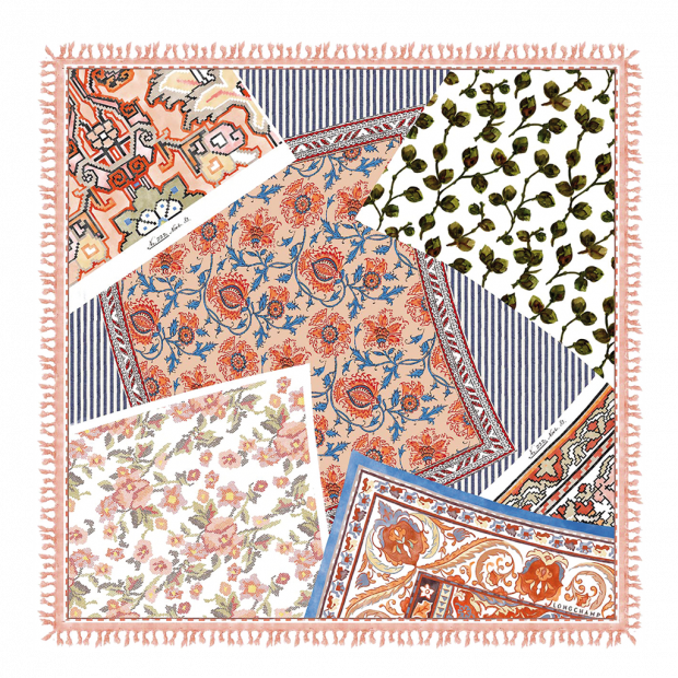 Longchamp 50592/SOI - SOIE - ORANGE. - 017 longchamp foulard un été en provence foulardsetoles