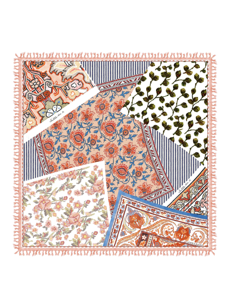 Longchamp 50592/SOI - SOIE - ORANGE. longchamp foulard un été en provence carre-de-soie