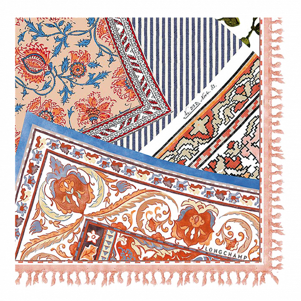 Longchamp 50592/SOI - SOIE - ORANGE. - 017 longchamp foulard un été en provence Foulards/Etoles