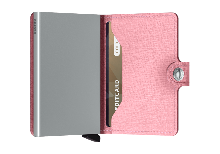 Secrid MC - CUIR DE VACHETTE - ROSE porte cartes miniwallet crisple porte cartes