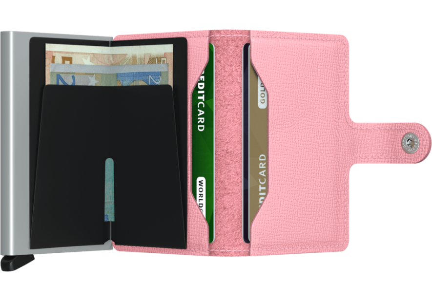 Secrid MC - CUIR DE VACHETTE - ROSE porte cartes miniwallet crisple porte cartes