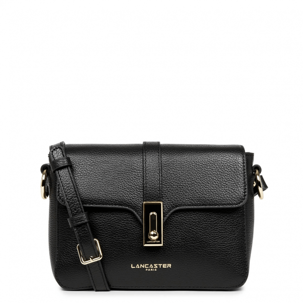 Lancaster 547-40 - CUIR DE VACHETTE - NOIR lancaster foulonné milano sac rabat carré s sac-porte-travers