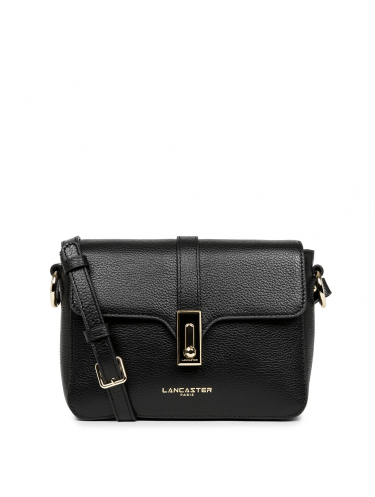 Lancaster 547-40 - CUIR DE VACHETTE - NOIR lancaster foulonné milano sac rabat carré s sac-porte-travers