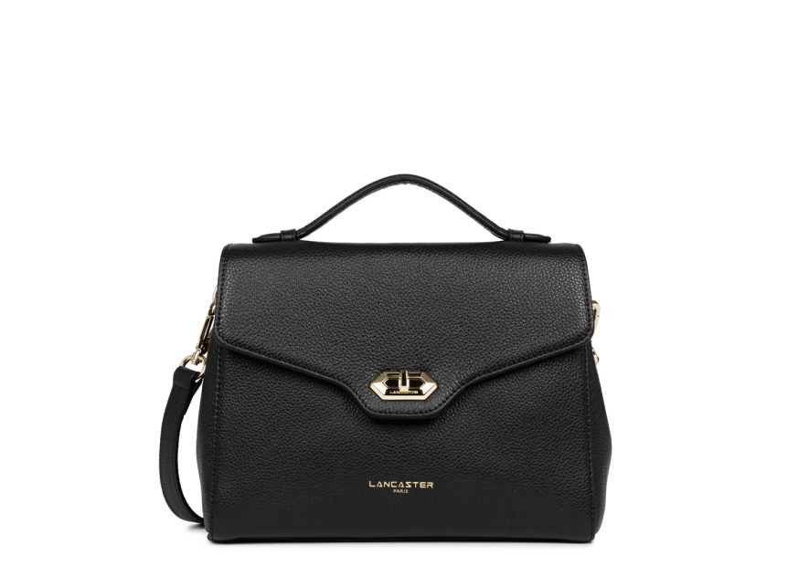 Lancaster 547-55 - CUIR DE VACHETTE - NOIR sac rabat porté main milano cosmos lancaster Sacs à mains