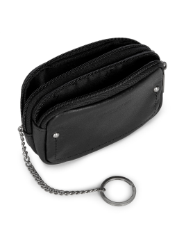 Lancaster 120-09 - CUIR DE VACHETTE - NOIR Lancaster - Soft Vintage etui cles