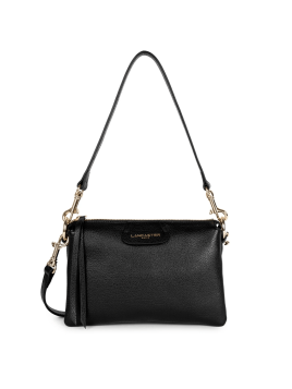 Lancaster 529-73 - CUIR DE VACHETTE - NOIR dune trotteur multipoches Sacs à mains