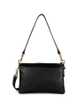 Lancaster 529-73 - CUIR DE VACHETTE - NOIR dune trotteur multipoches sacs-a-mains
