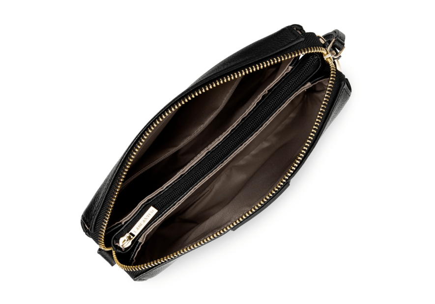 Lancaster 529-73 - CUIR DE VACHETTE - NOIR dune trotteur multipoches Sacs à mains