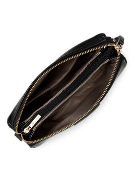 Lancaster 529-73 - CUIR DE VACHETTE - NOIR dune trotteur multipoches Sacs à mains