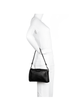 Lancaster 529-73 - CUIR DE VACHETTE - NOIR dune trotteur multipoches Sacs à mains