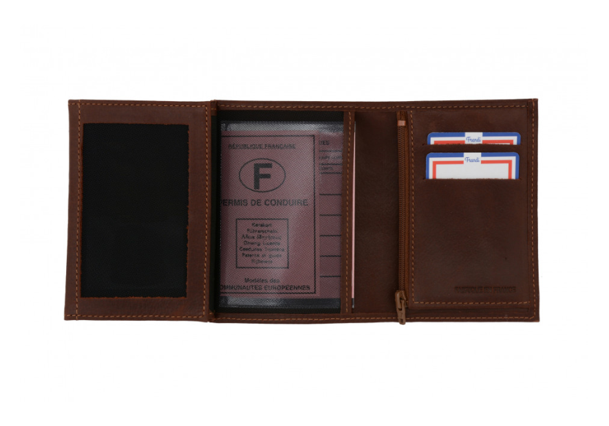 Frandi 466/5 - AUTHENTIQUE CUIR GRAS -  frandi-authentic-portefeuille 2 volets 13cm Portefeuille Homme