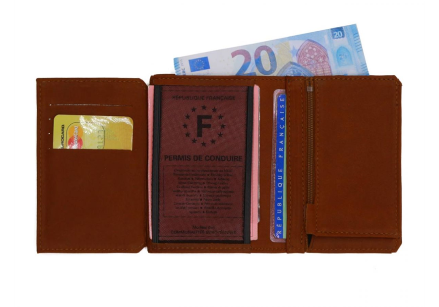 Les Ateliers Foures 949X - CUIR DE VACHETTE - COGNAC Portefeuille/Porte-cartes Portefeuille Homme