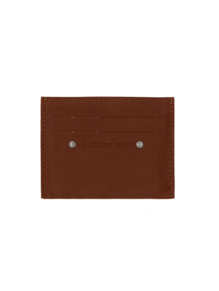 Les Ateliers Foures 930X - CUIR DE VACHETTE - COGNAC baroudeur porte cartes rfid p.cartes credit