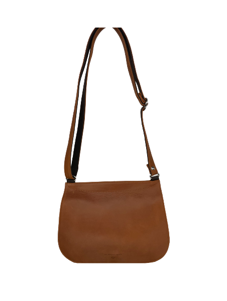 Les Ateliers Foures B339 - CUIR DE VACHETTE - FAUVE sac à rabat forme selle avec bandoulière réglable Sacs à mains