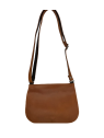 Les Ateliers Foures B339 - CUIR DE VACHETTE - FAUVE sac à rabat forme selle avec bandoulière réglable sacs-a-mains