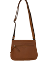 Les Ateliers Foures B339 - CUIR DE VACHETTE - FAUVE sac à rabat forme selle avec bandoulière réglable sacs-a-mains