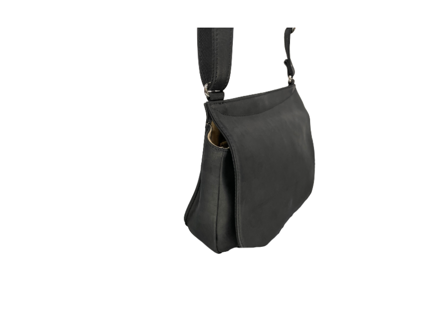 Les Ateliers Foures B339 sac à rabat forme selle avec bandoulière réglable Sacs à mains