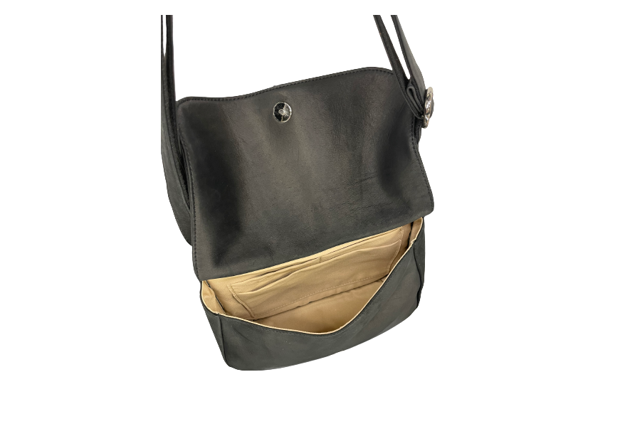 Les Ateliers Foures B339 sac à rabat forme selle avec bandoulière réglable Sacs à mains