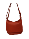 Les Ateliers Foures B314 - CUIR DE VACHETTE - ORANGE sac rabat baroudeuse arthémis sacs-a-mains
