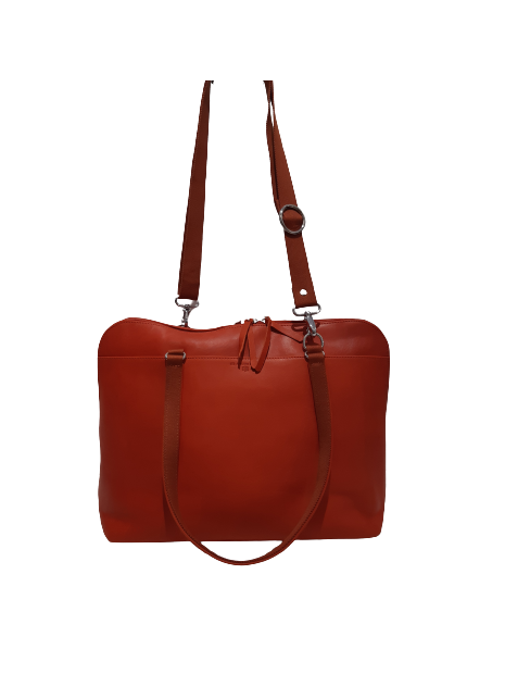 Les Ateliers Foures B559 - CUIR DE VACHETTE - ORANGE fourès-baroudeuse-shopping affaire sac-business