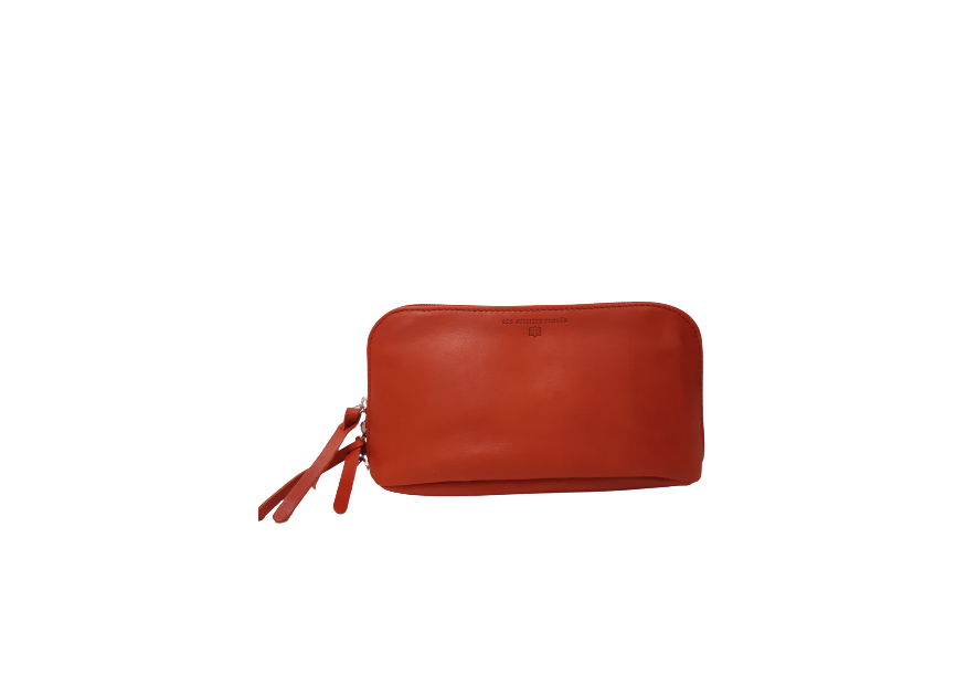 Les Ateliers Foures B228 - CUIR DE VACHETTE - ORANGE fourés-baroudeuse-pochette ceinture pochette ceinture